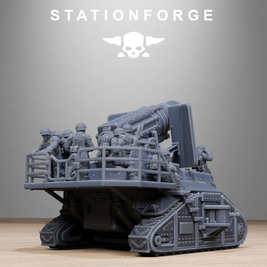 Freeguard Artillery Mini Tank, full Set- Tabletop Miniature, Designed by StationForge with gratis Base