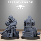 GrimGuard Battlefront- 10Minis, Designed by StationForge with gratis Basis