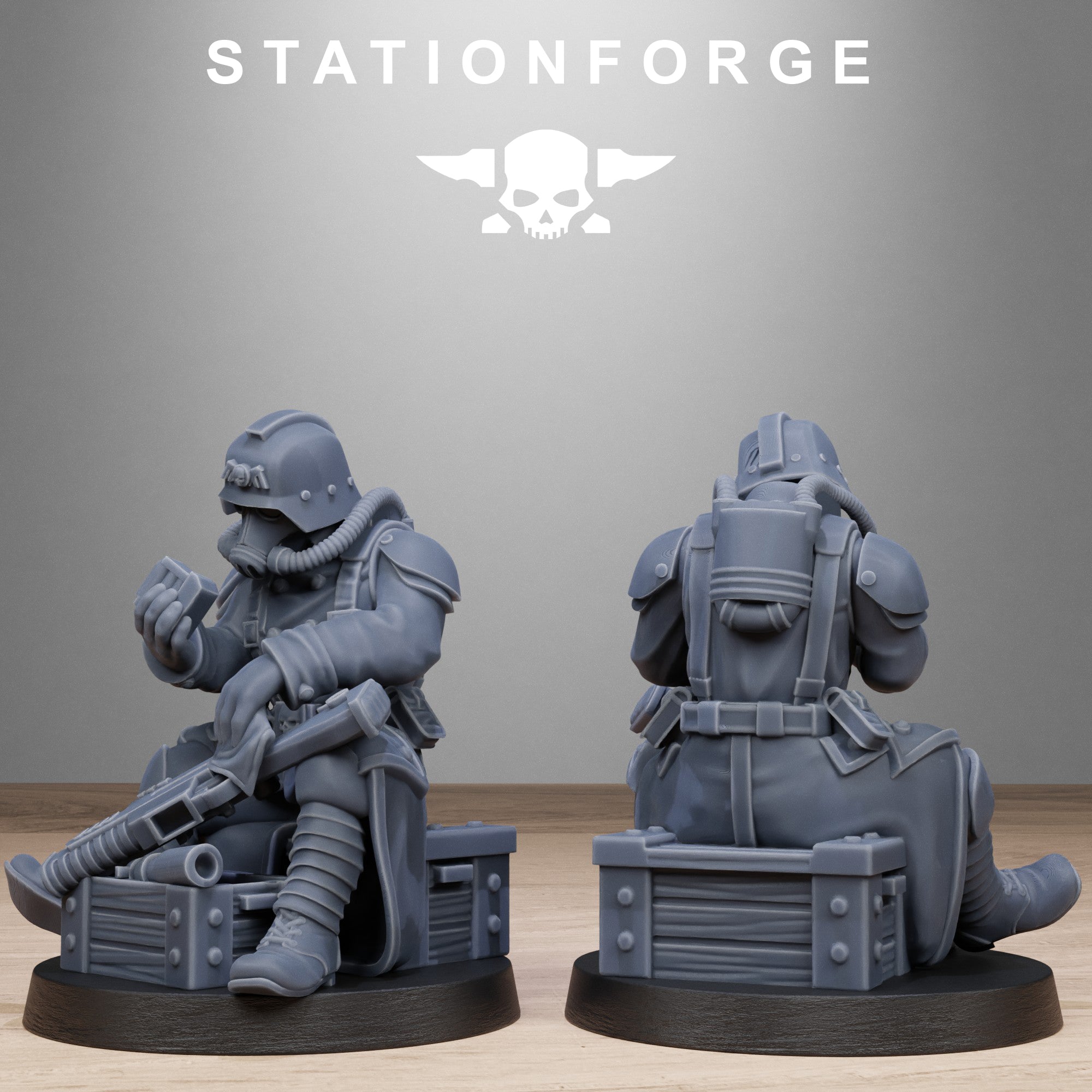 GrimGuard Battlefront- 10Minis, Designed by StationForge with gratis Basis