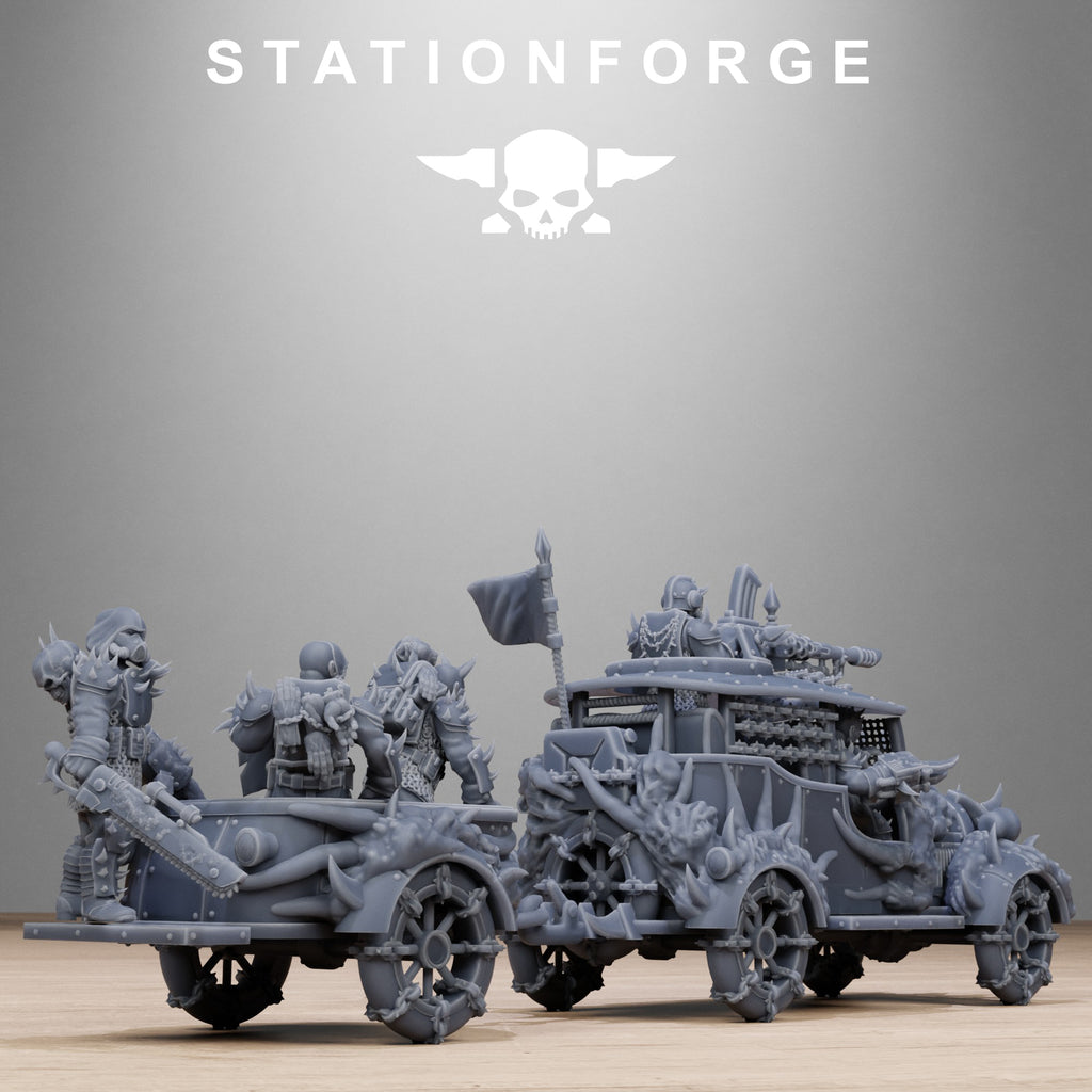 Corrupted Bloody Convoy, full Set- Tabletop Miniatures, Designed by StationForge with gratis Bases