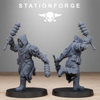 Scavengers Executioners- 10 Tabletop Miniatures, Designed by StationForge with gratis Bases