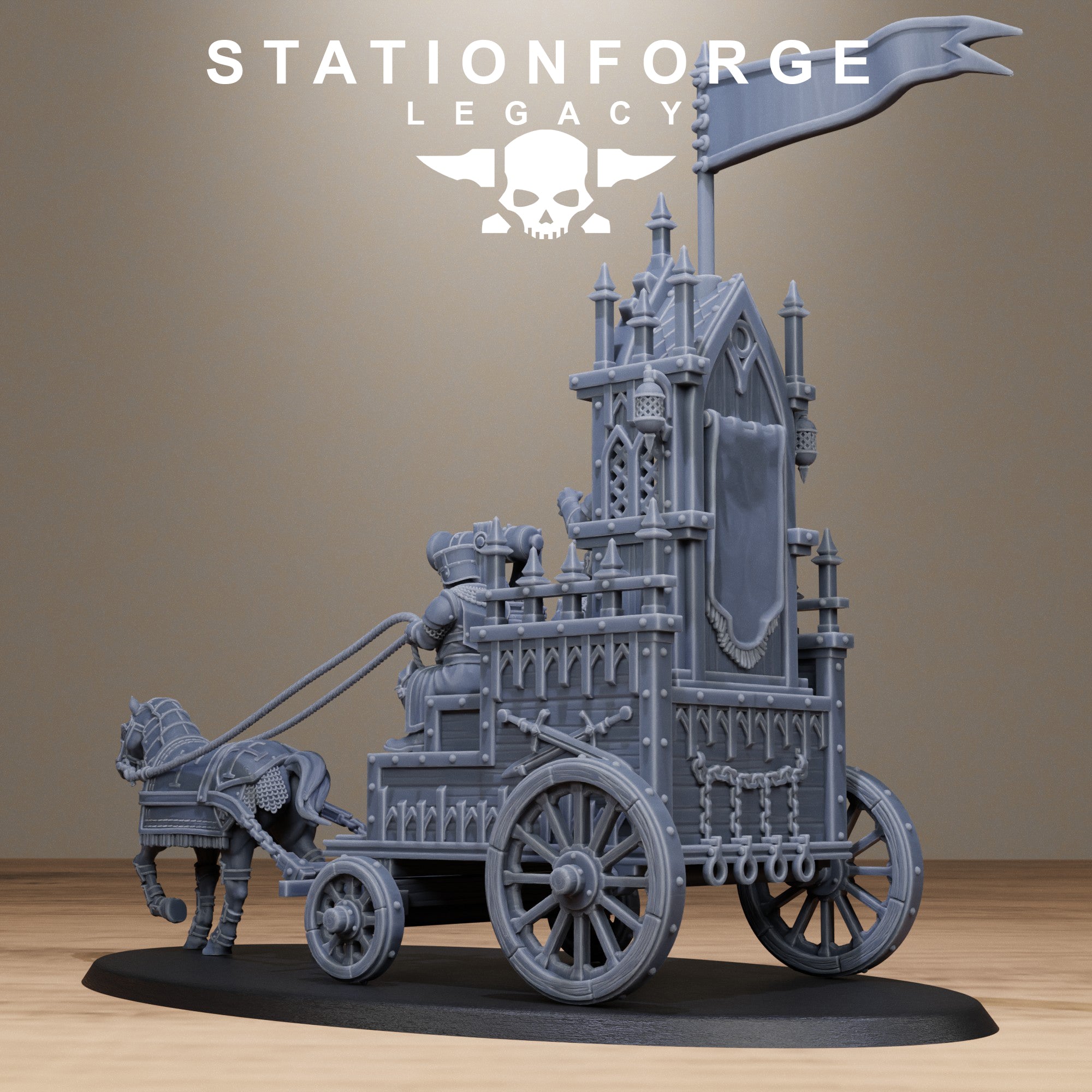 Thorncrest Carriage from StationForgeLegacy Tabletop Miniatur +Gratis Base