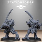 Xenarid Warriors- 10 Tabletop Miniatures, Designed by StationForge with gratis Bases