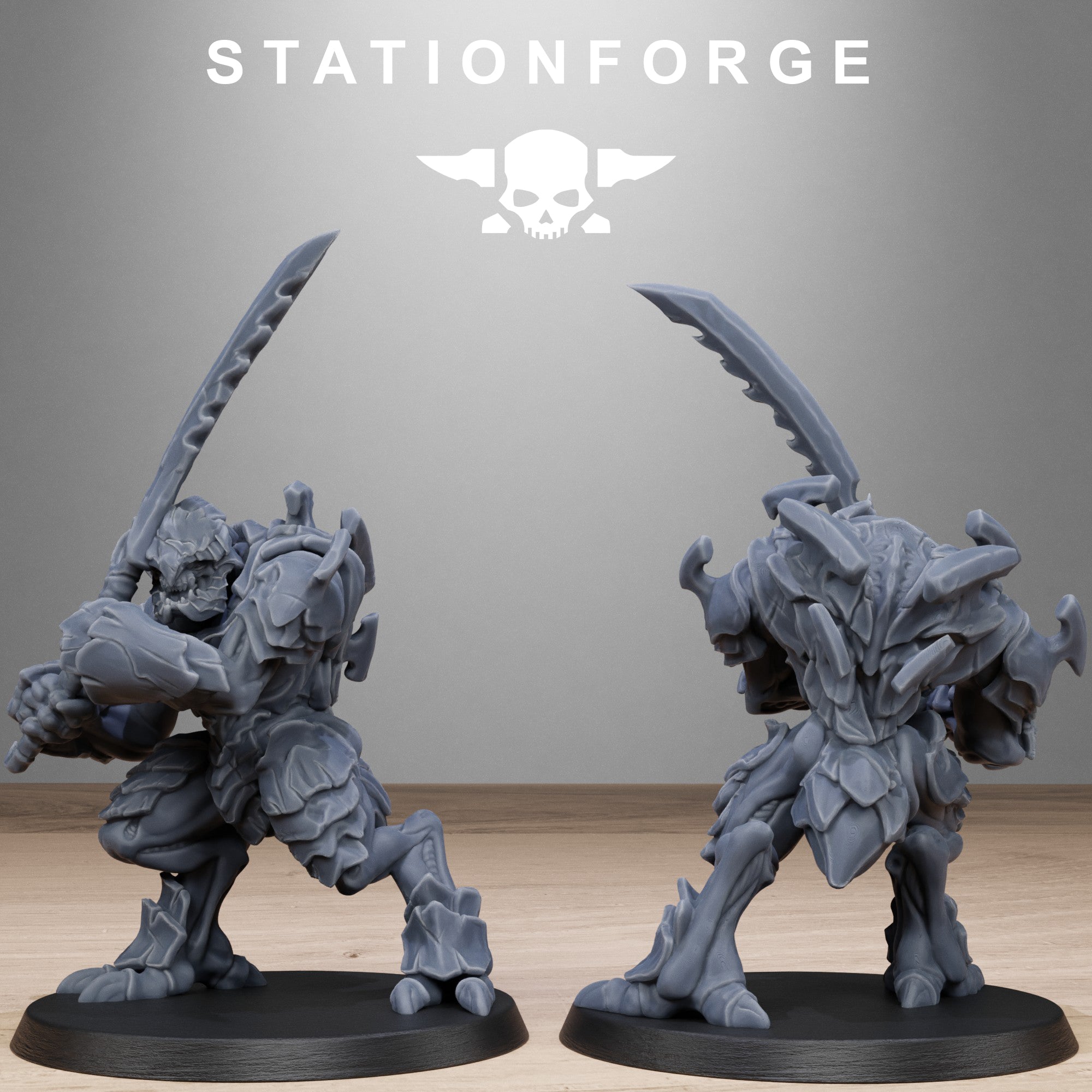 Xenarid Warriors- 10 Tabletop Miniatures, Designed by StationForge with gratis Bases
