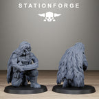 GrimGuard Jungle Fighter Snipers, 10 Tabletop Miniatures, Designed by StationForge with gratis Bases