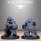 GrimGuard Battlefront- 10Minis, Designed by StationForge with gratis Basis