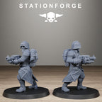GrimGuard Trench Raiders , 10 Tabletop Miniatures, Designed by StationForge with gratis Bases