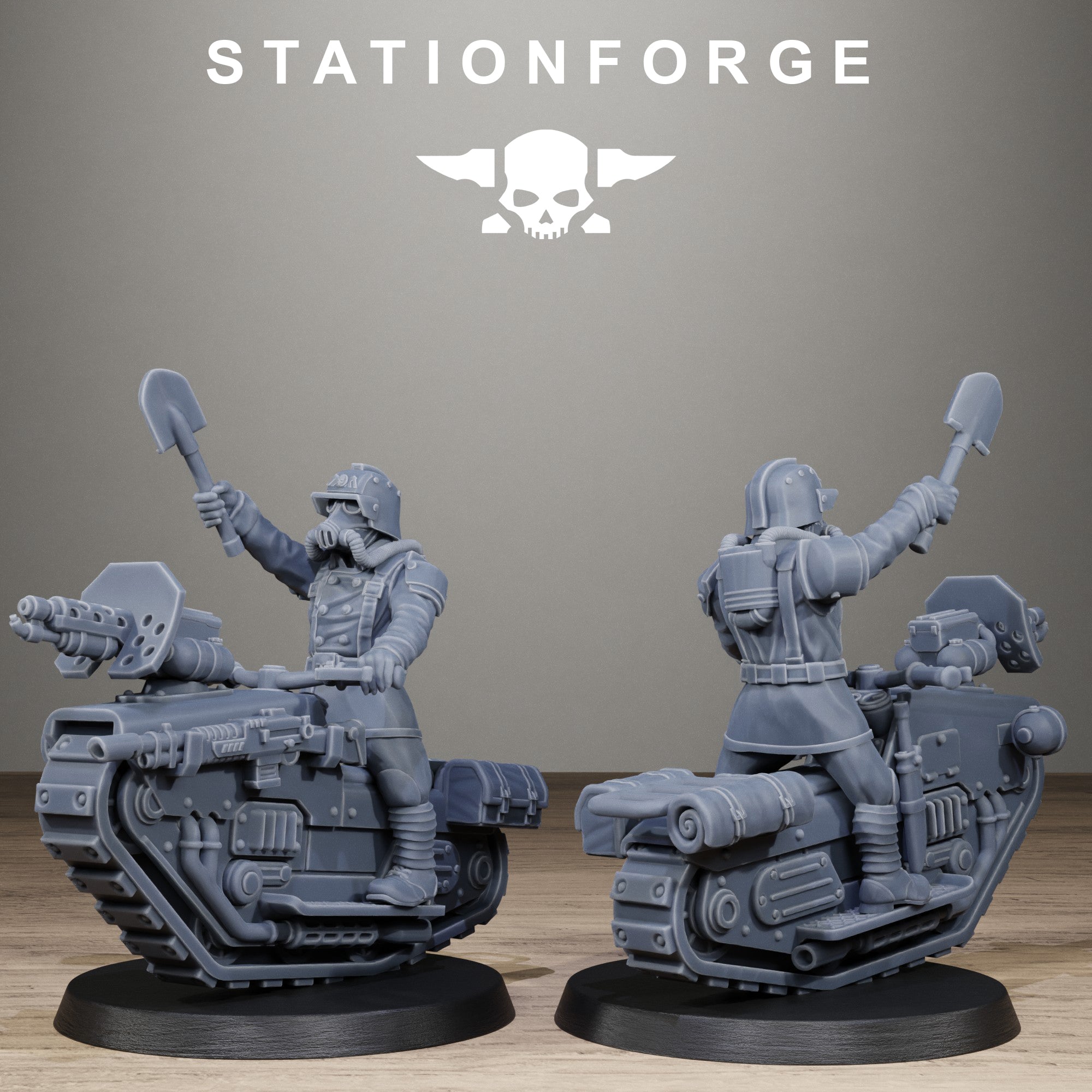 GrimGuard WarTreader, 10 Tabletop Miniatures, Designed by StationForge with gratis Bases