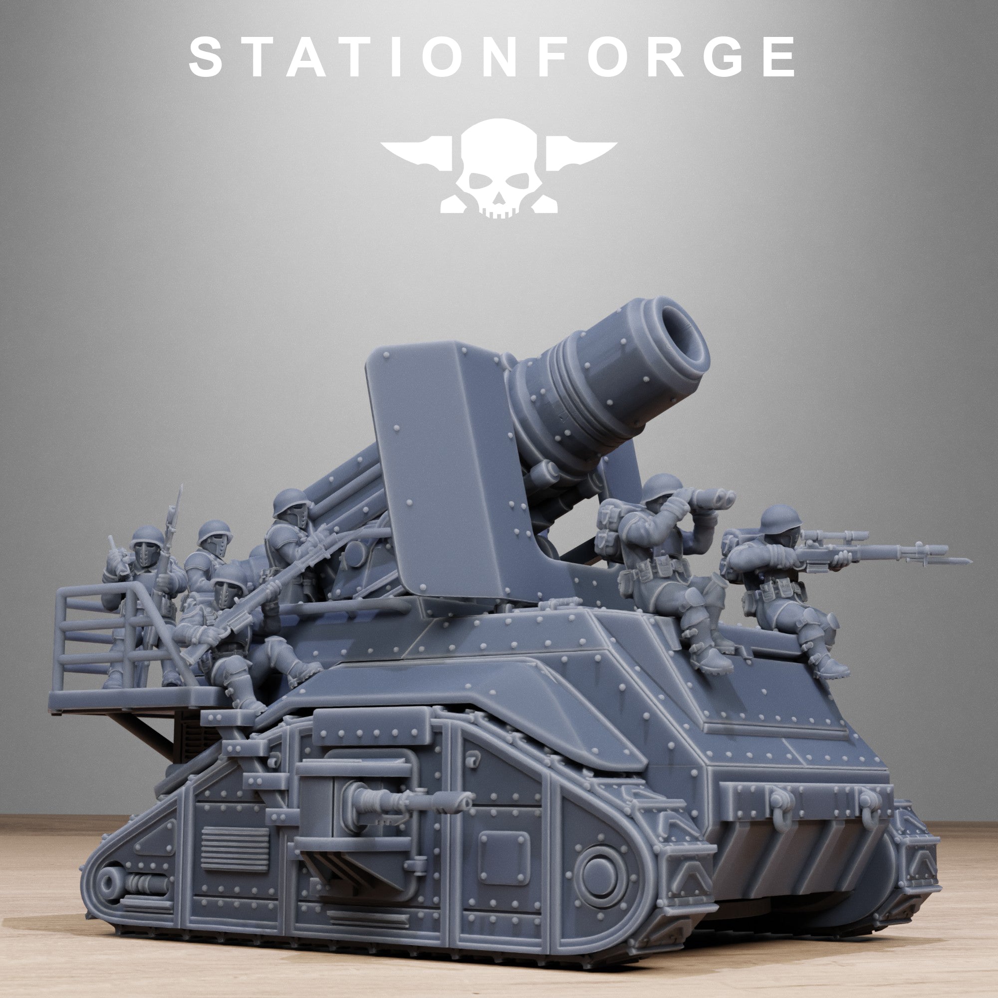 Freeguard Artillery Mini Tank, full Set- Tabletop Miniature, Designed by StationForge with gratis Base
