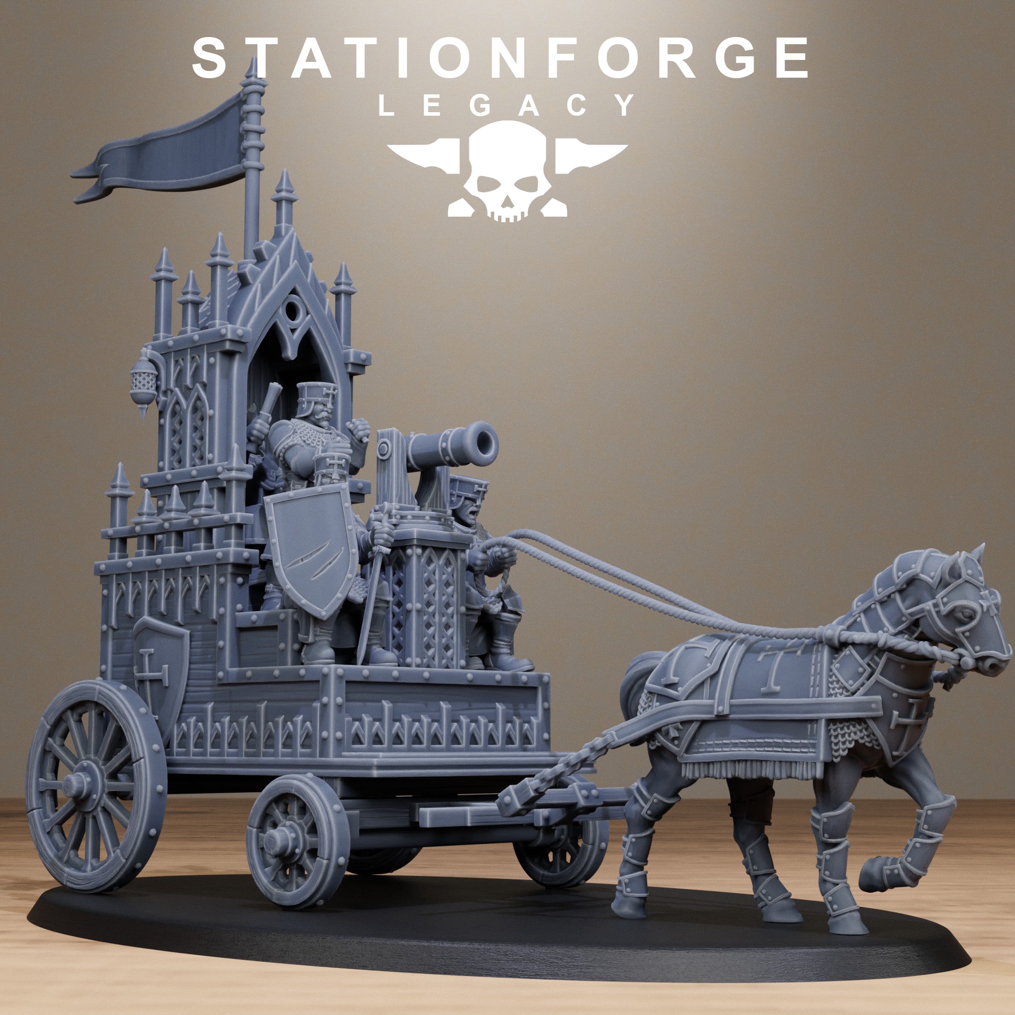 Thorncrest Carriage from StationForgeLegacy Tabletop Miniatur +Gratis Base