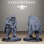 GrimGuard Jungle Fighter Snipers, 10 Tabletop Miniatures, Designed by StationForge with gratis Bases