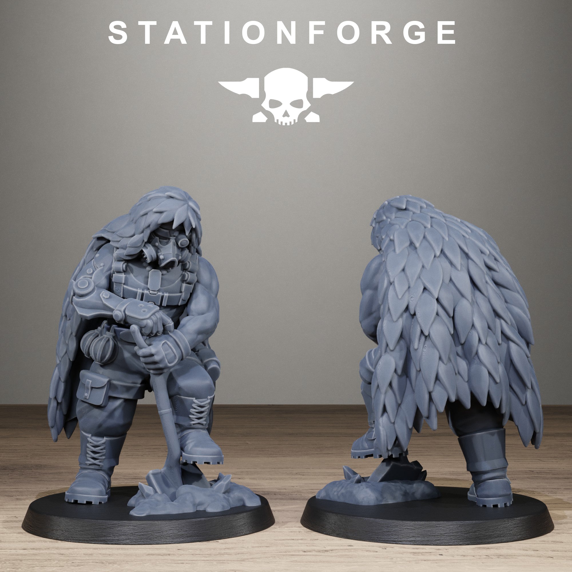 GrimGuard Jungle Fighter Snipers, 10 Tabletop Miniatures, Designed by StationForge with gratis Bases