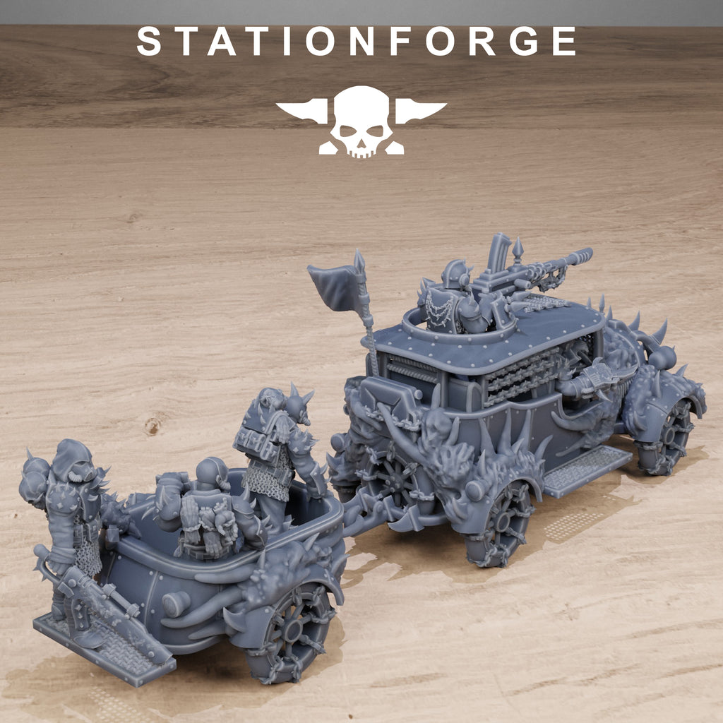 Corrupted Bloody Convoy, full Set- Tabletop Miniatures, Designed by StationForge with gratis Bases