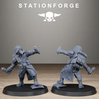 GrimGuard Trench Raiders , 10 Tabletop Miniatures, Designed by StationForge with gratis Bases