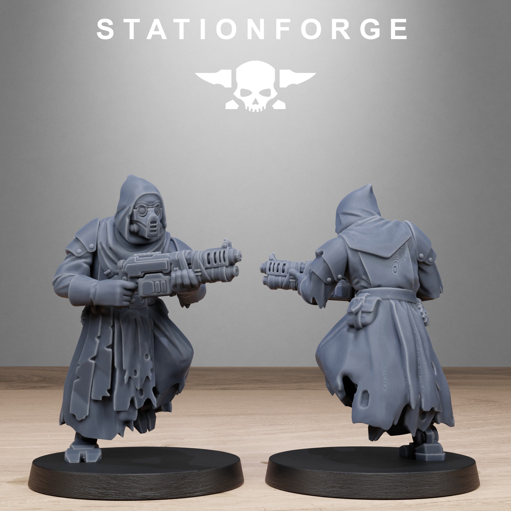 Scavengers Executioners- 10 Tabletop Miniatures, Designed by StationForge with gratis Bases