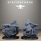 GrimGuard WarTreader, 10 Tabletop Miniatures, Designed by StationForge with gratis Bases
