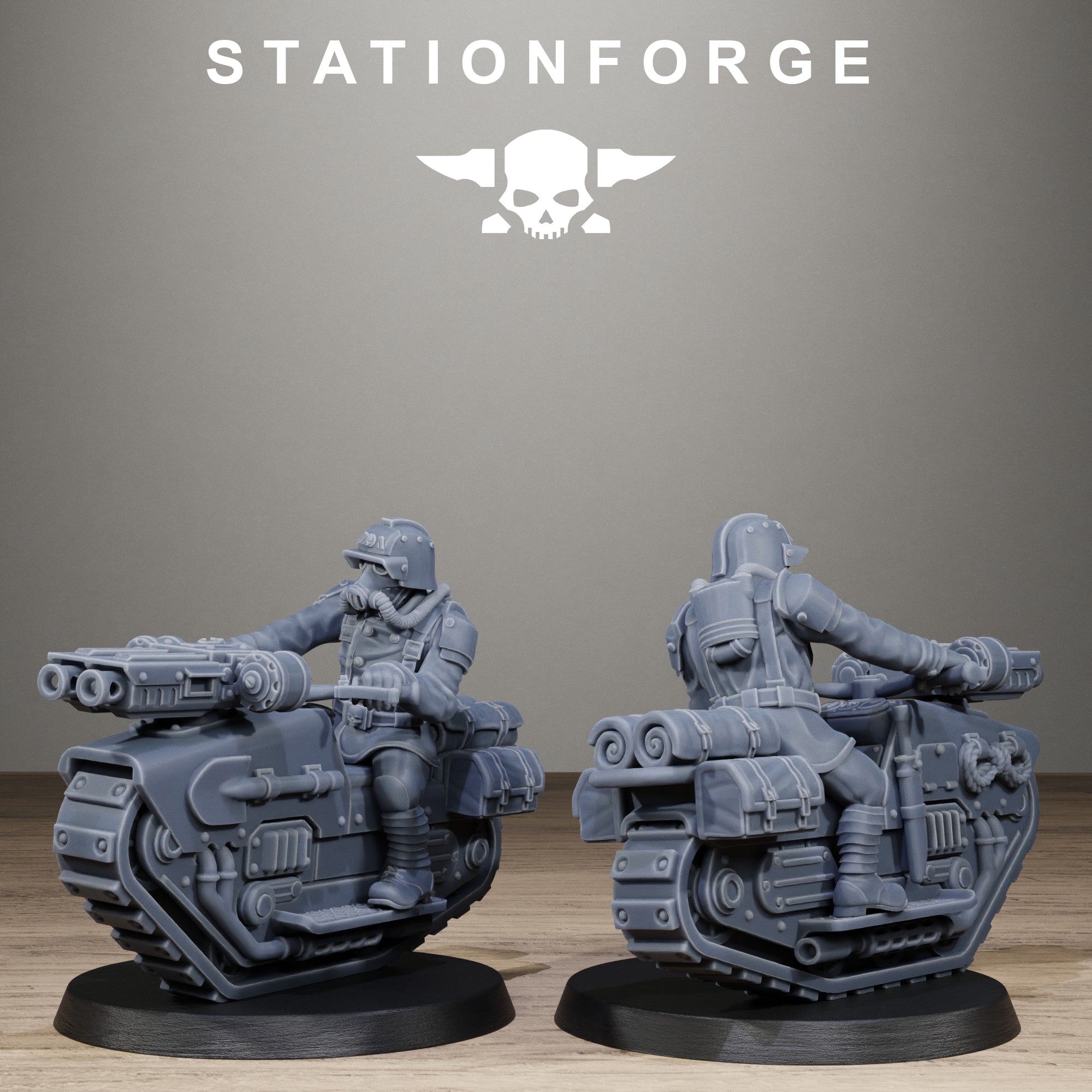 GrimGuard WarTreader, 10 Tabletop Miniatures, Designed by StationForge with gratis Bases