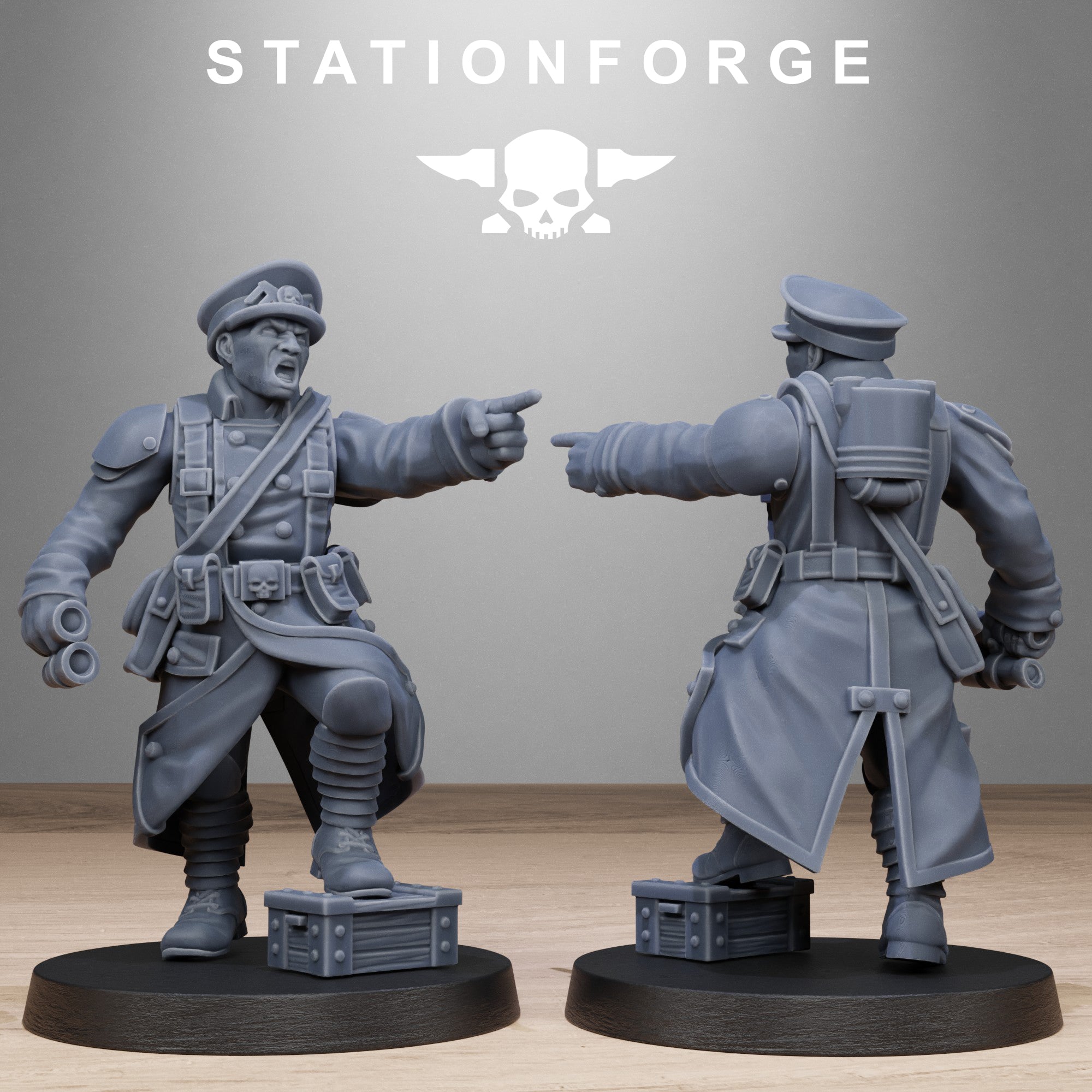 GrimGuard Battlefront- 10Minis, Designed by StationForge with gratis Basis
