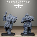 Grimguard Skull Wardens, 10 Tabletop Miniatures, Designed by StationForge with gratis Bases