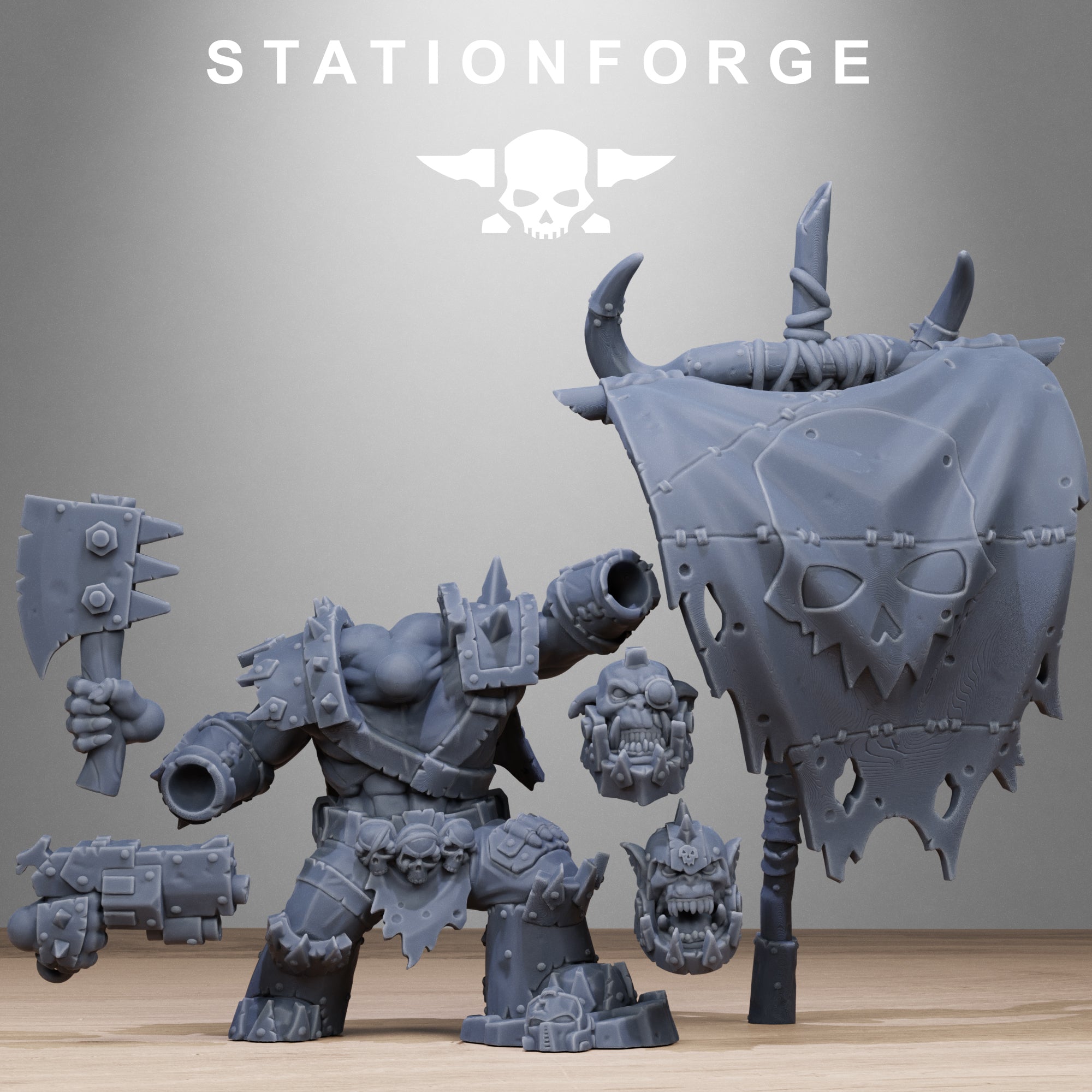 Orkaz Starter Set, Tabletop Miniatures, Designed by StationForge with gratis Bases
