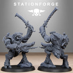 Xenarid Warriors- 10 Tabletop Miniatures, Designed by StationForge with gratis Bases
