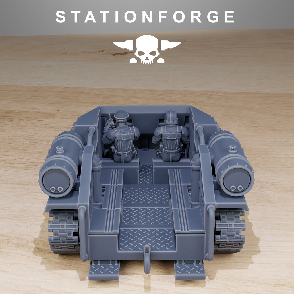 GrimGuard Tankette, whole Set, Tabletop Miniatures, Designed by StationForge with gratis Bases