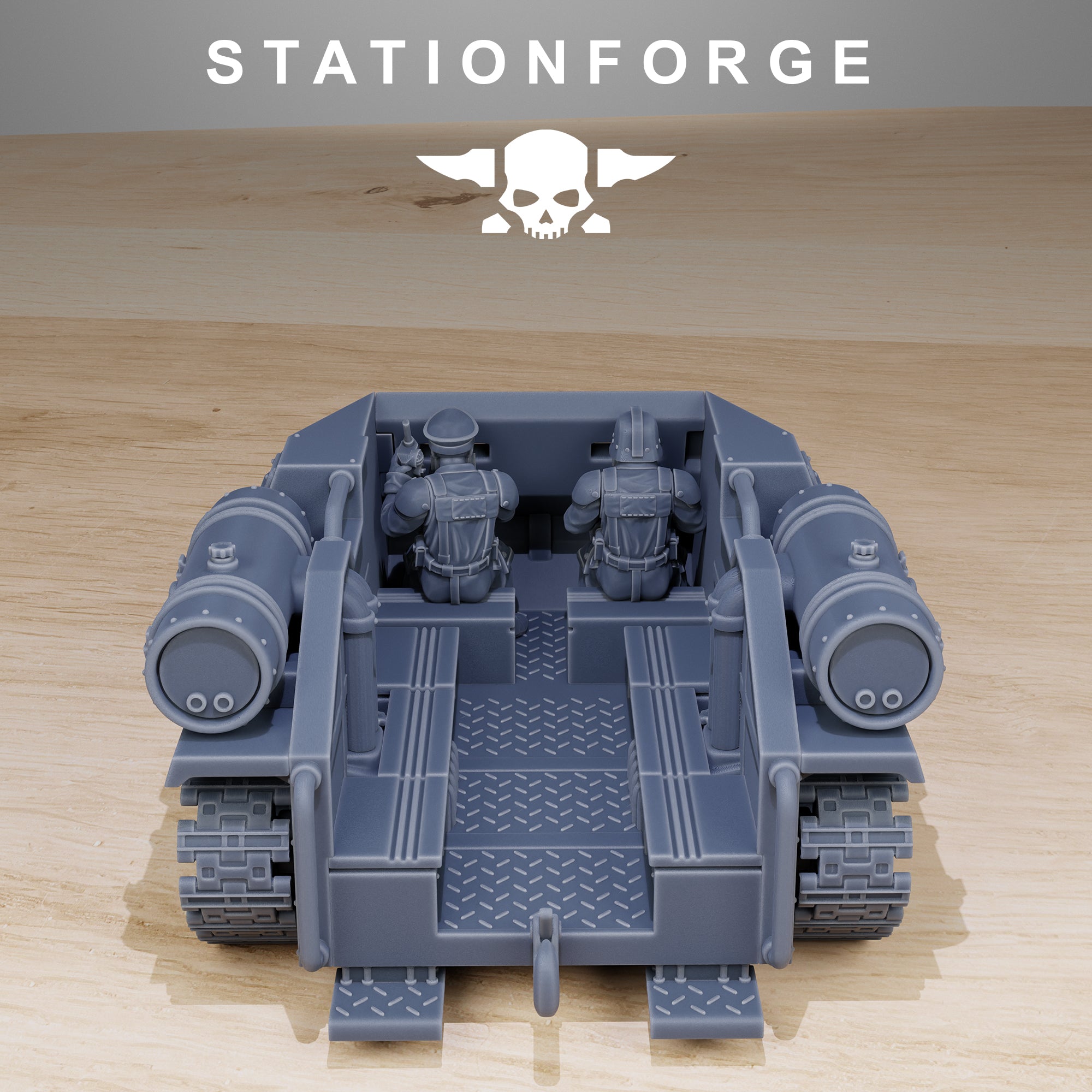 GrimGuard Tankette, whole Set, Tabletop Miniatures, Designed by StationForge with gratis Bases