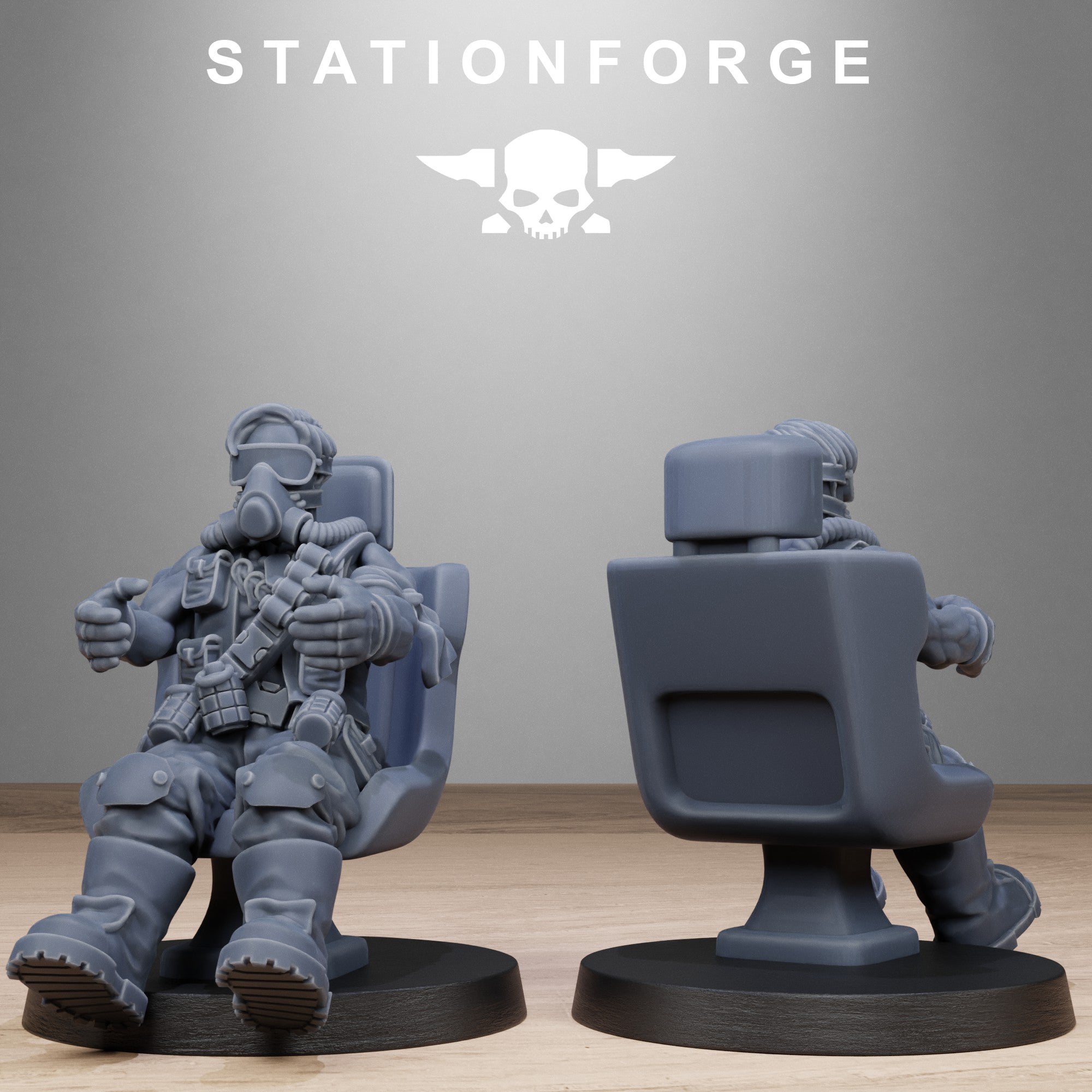 Pilot Commanders- 10 Tabletop Miniatures, Designed by StationForge with gratis Bases