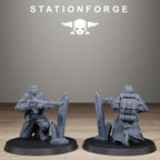 GrimGuard Trench Raiders , 10 Tabletop Miniatures, Designed by StationForge with gratis Bases