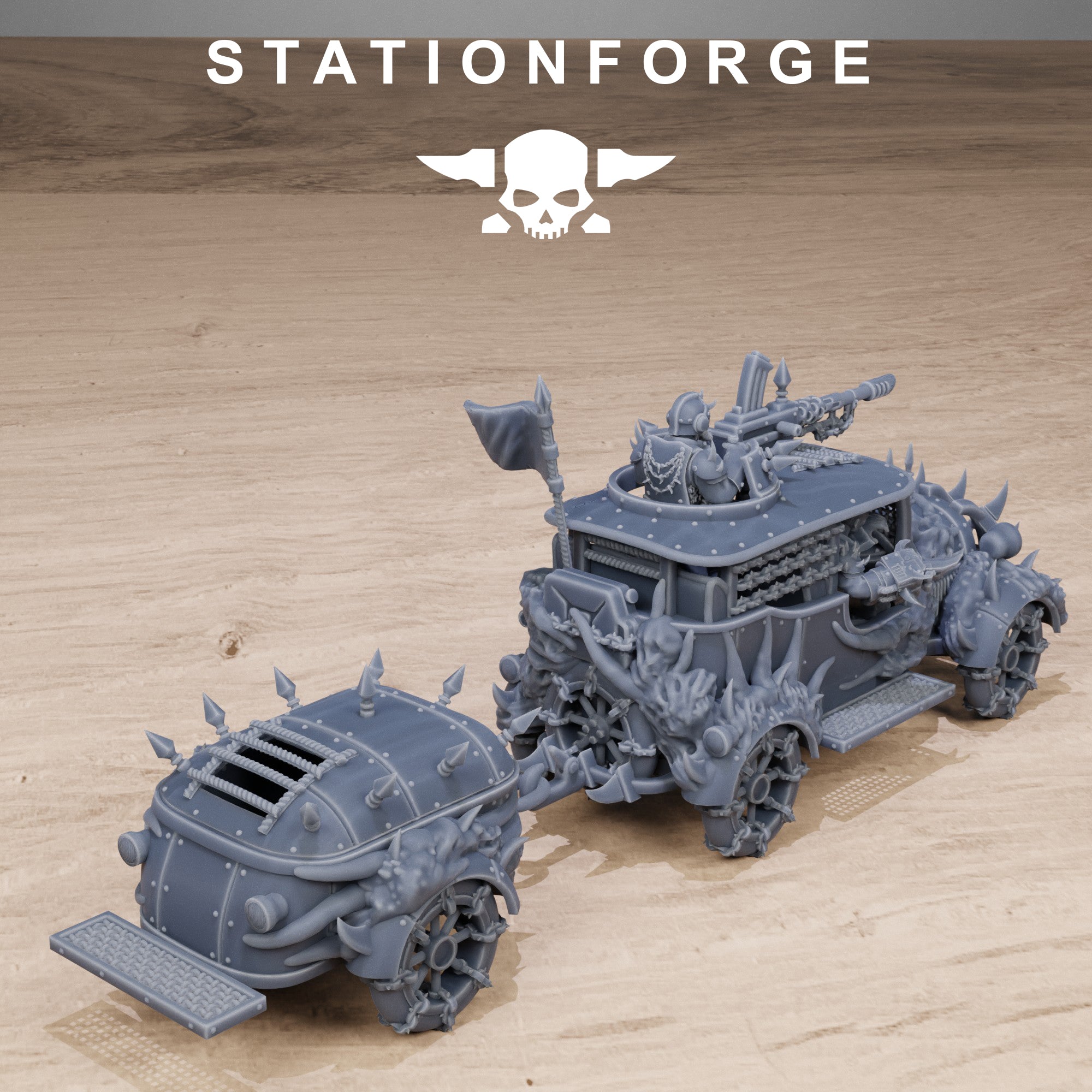 Corrupted Bloody Convoy, full Set- Tabletop Miniatures, Designed by StationForge with gratis Bases
