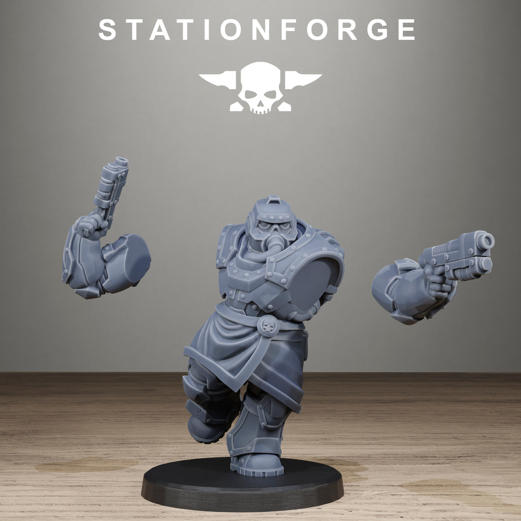 Grimguard Skull Wardens, 10 Tabletop Miniatures, Designed by StationForge with gratis Bases