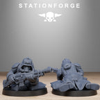 GrimGuard Battlefront- 10Minis, Designed by StationForge with gratis Basis