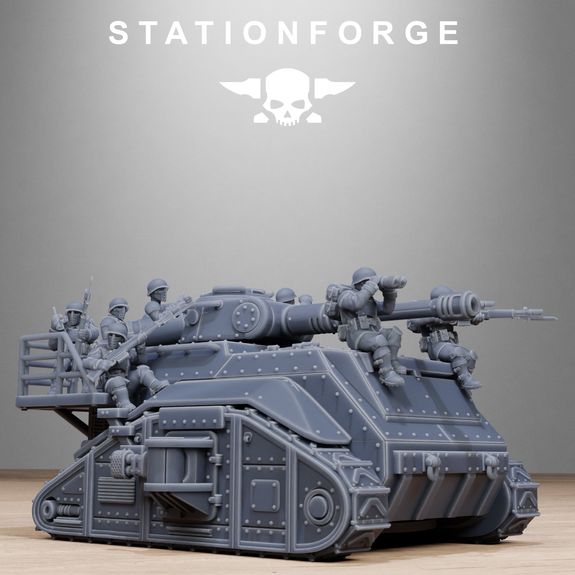 Freeguard Artillery Mini Tank, full Set- Tabletop Miniature, Designed by StationForge with gratis Base