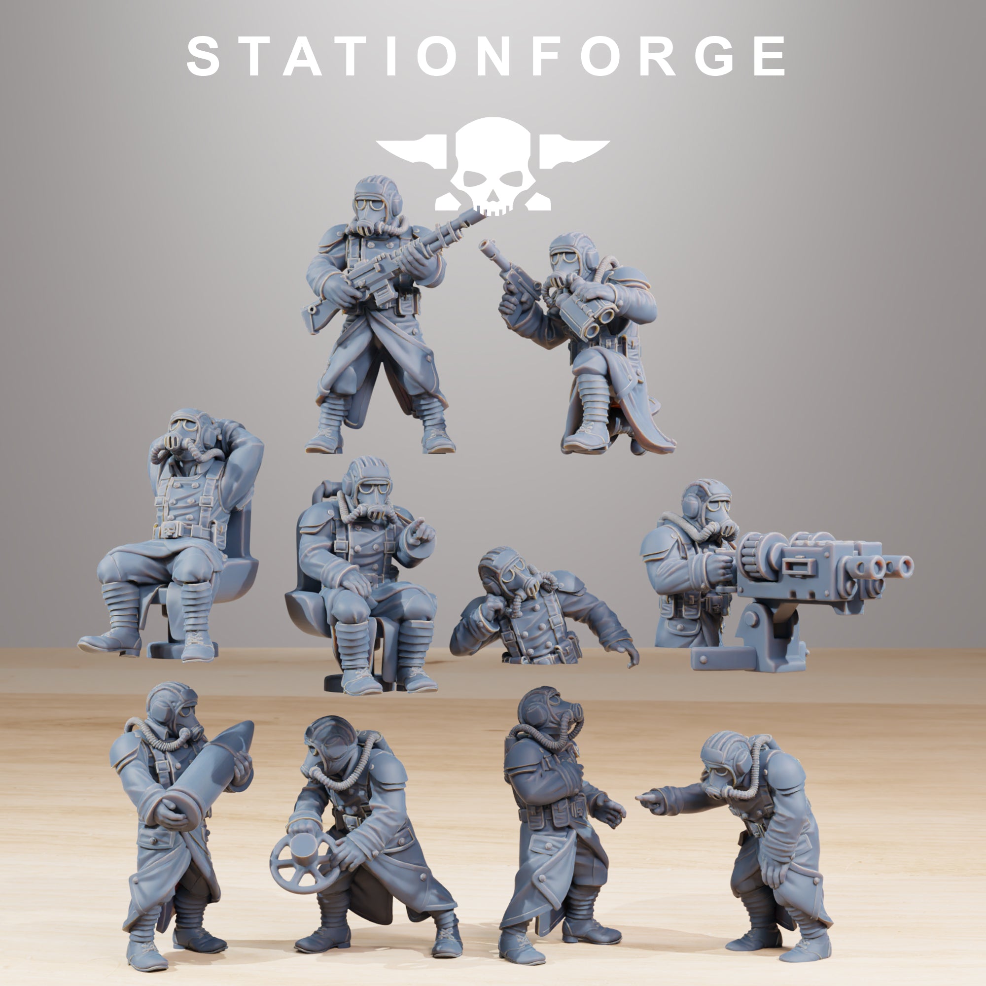 GrimGuard MA Builder Kit, Tabletop Miniatures, Designed by StationForge with gratis Bases