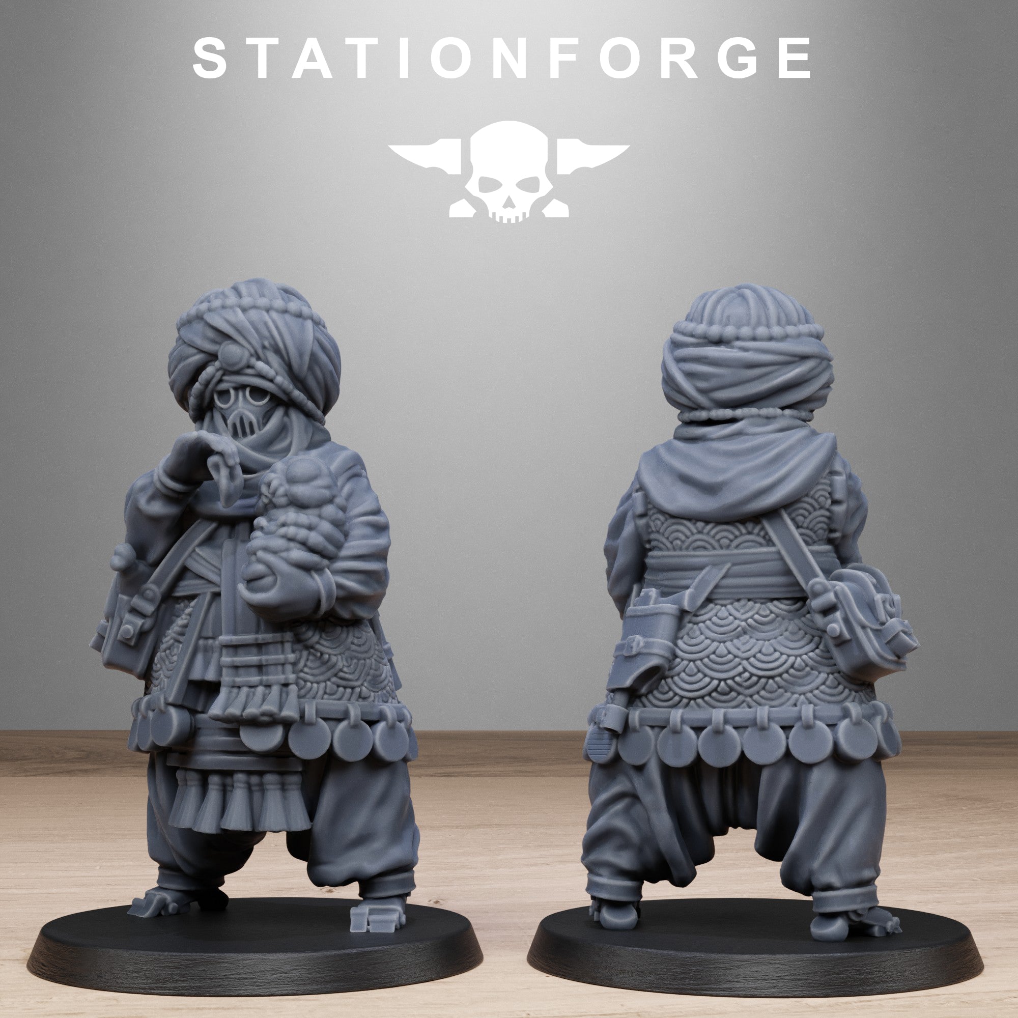 GrimCorp Scrap Operatives- 10 Tabletop Miniatures, Designed by StationForge with gratis Bases