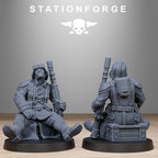 GrimGuard Battlefront- 10Minis, Designed by StationForge with gratis Basis