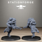 GrimGuard Trench Raiders , 10 Tabletop Miniatures, Designed by StationForge with gratis Bases