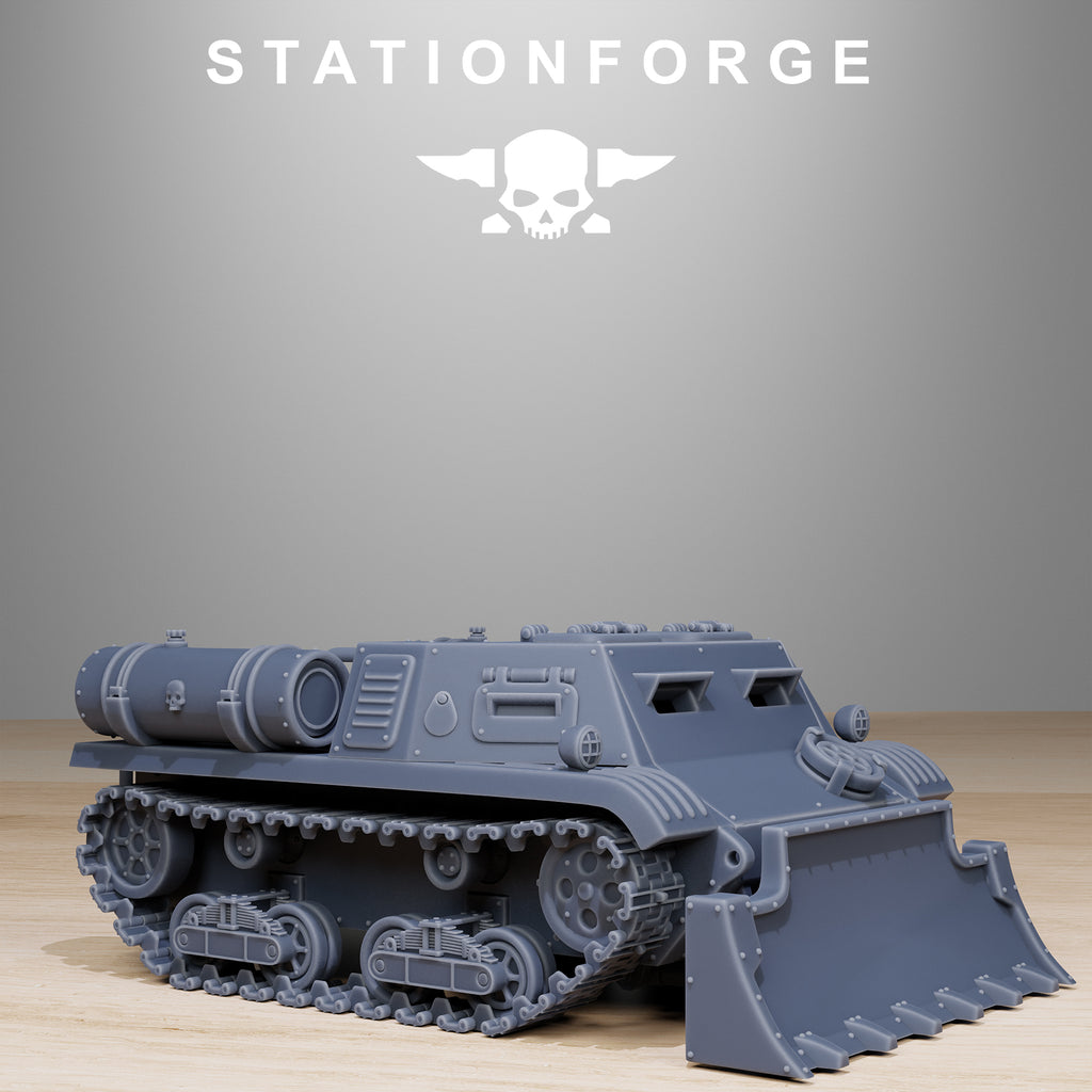 GrimGuard Tankette, whole Set, Tabletop Miniatures, Designed by StationForge with gratis Bases