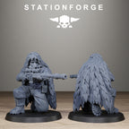 GrimGuard Jungle Fighter Snipers, 10 Tabletop Miniatures, Designed by StationForge with gratis Bases