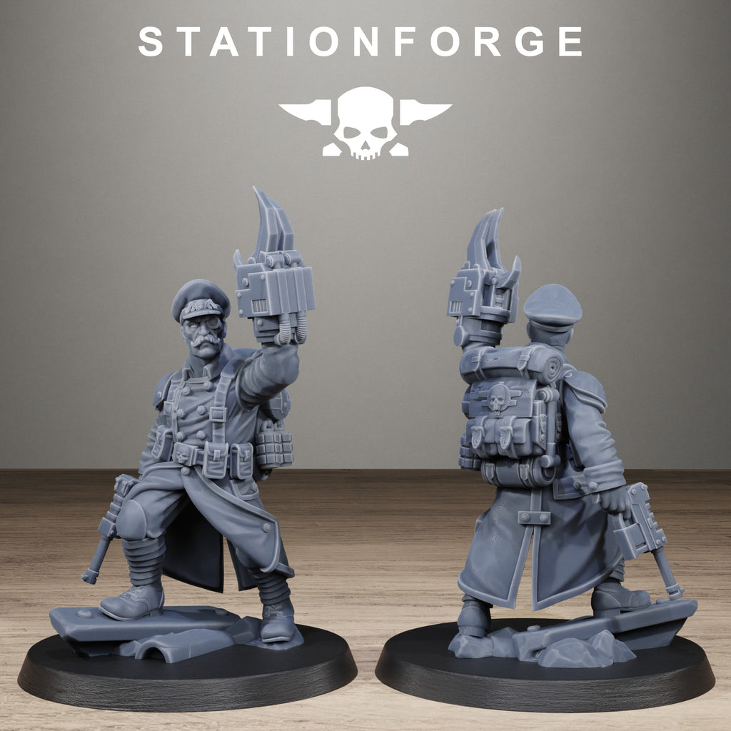 GrimGuard Trench Raiders , 10 Tabletop Miniatures, Designed by StationForge with gratis Bases