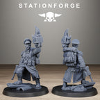GrimGuard Trench Raiders , 10 Tabletop Miniatures, Designed by StationForge with gratis Bases