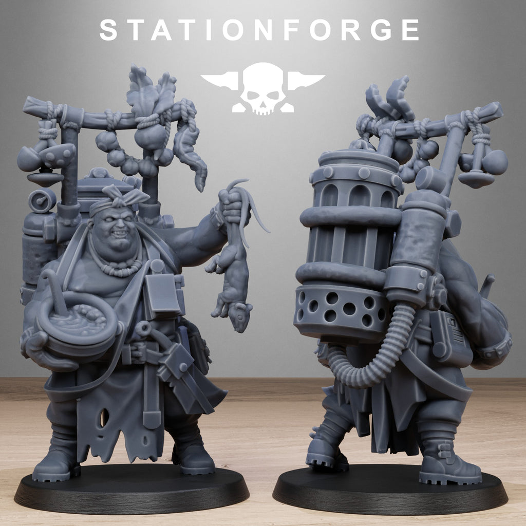 GrimCorp Scrap Operatives- 10 Tabletop Miniatures, Designed by StationForge with gratis Bases