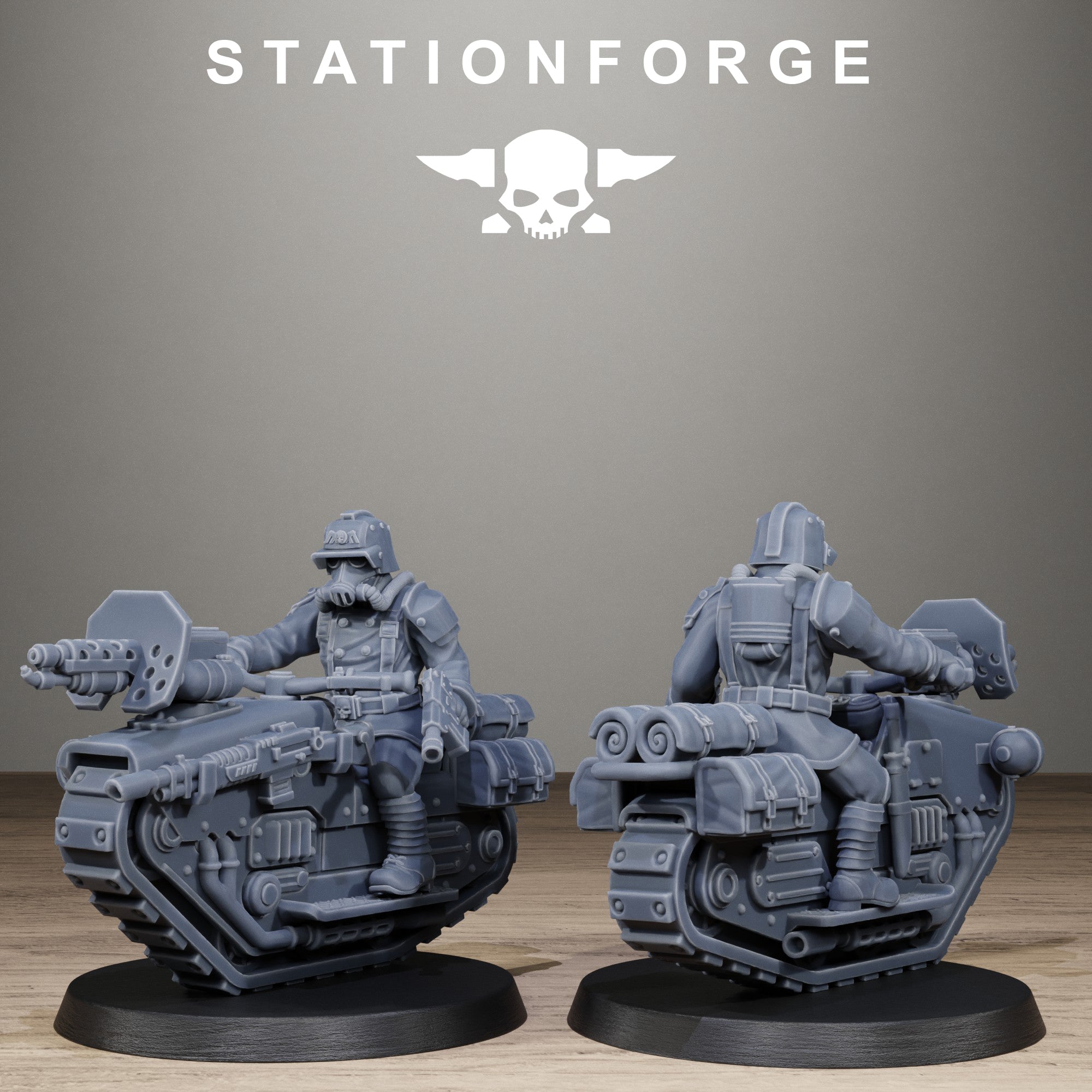 GrimGuard WarTreader, 10 Tabletop Miniatures, Designed by StationForge with gratis Bases