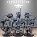 Xenarid Warriors- 10 Tabletop Miniatures, Designed by StationForge with gratis Bases