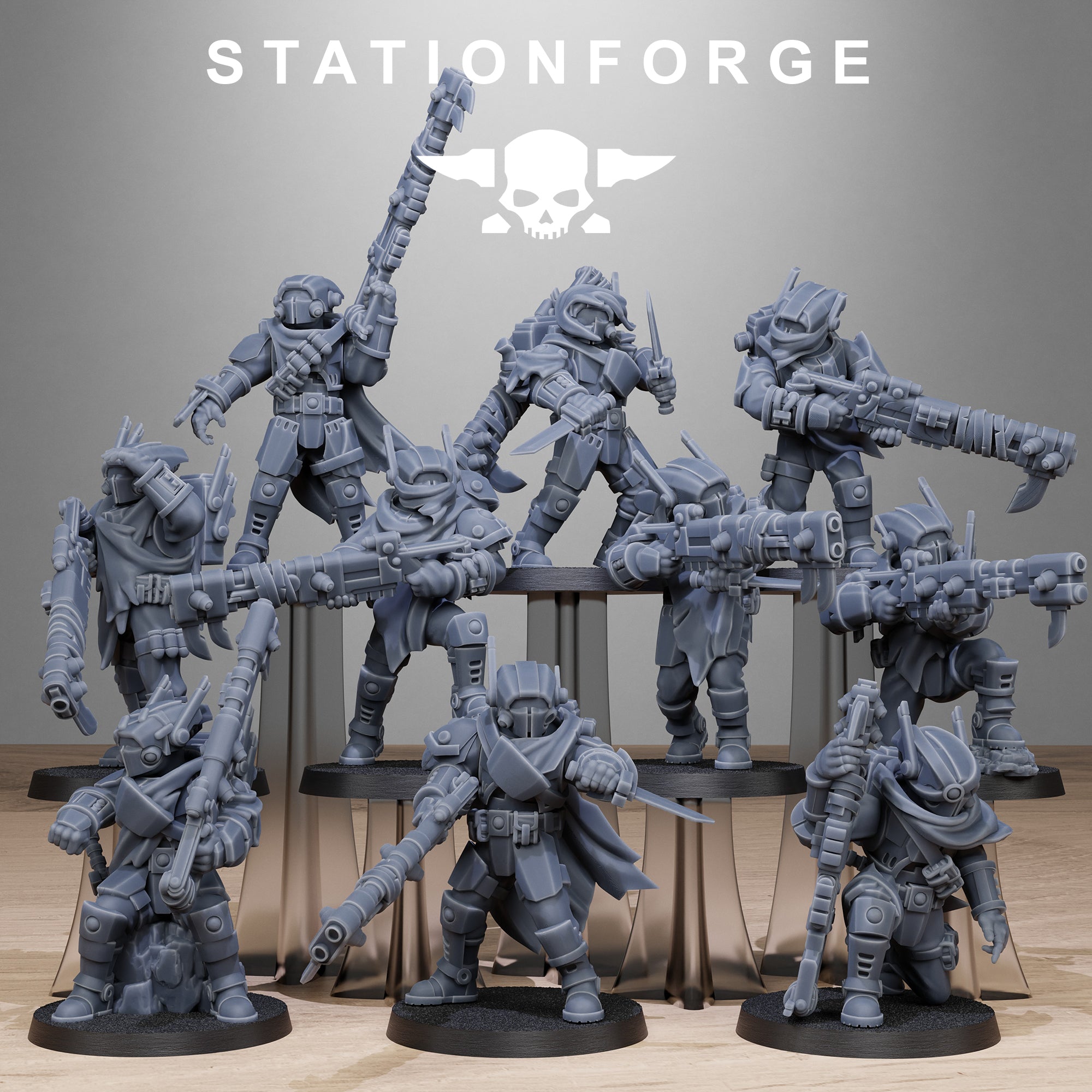 Tarion Hunters- 10Minis, Designed by StationForge with gratis Basis