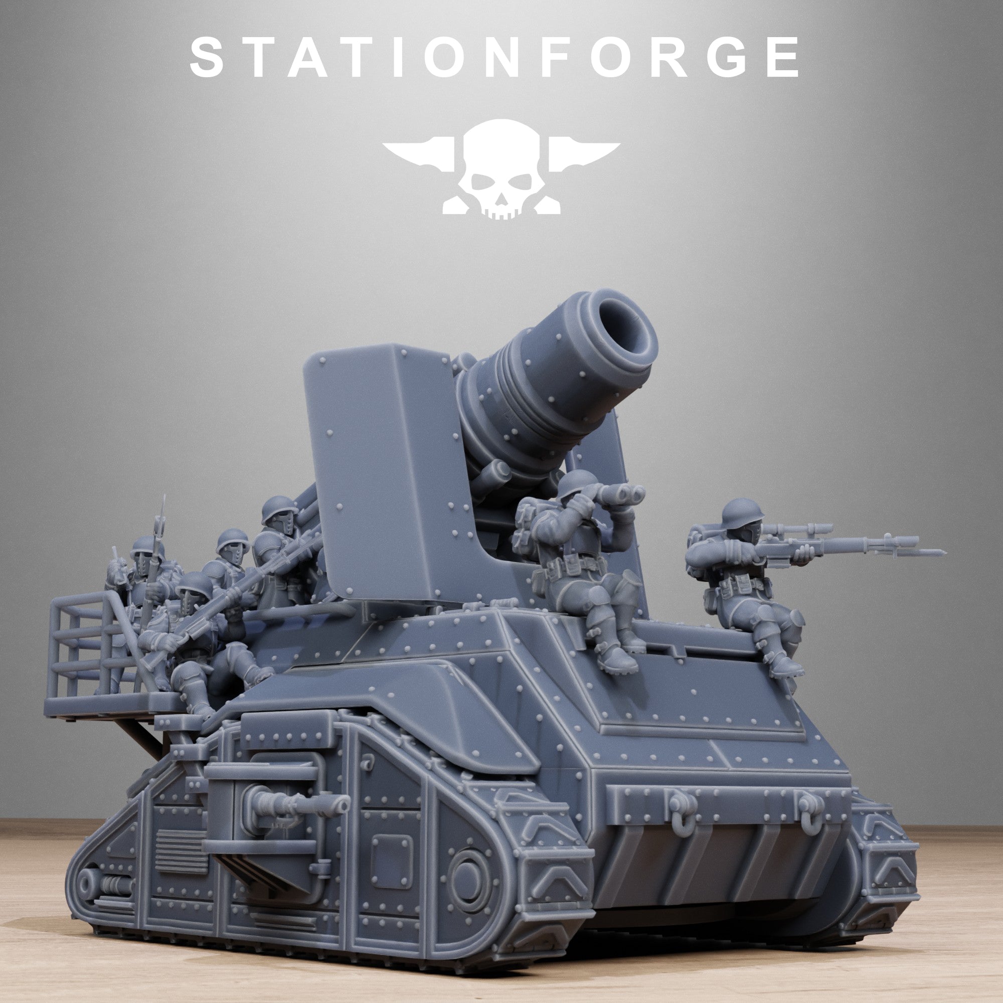 Freeguard Artillery Mini Tank, full Set- Tabletop Miniature, Designed by StationForge with gratis Base