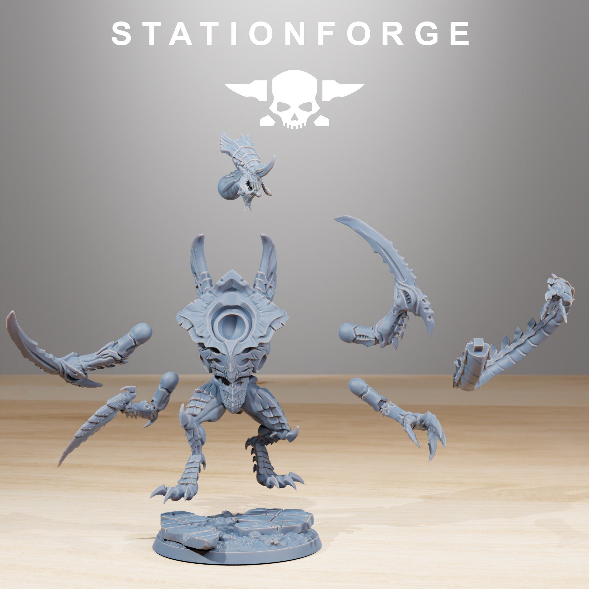 Xenarid Nyxar from StationForge 2 Tabletop Miniatures on 60mm Base