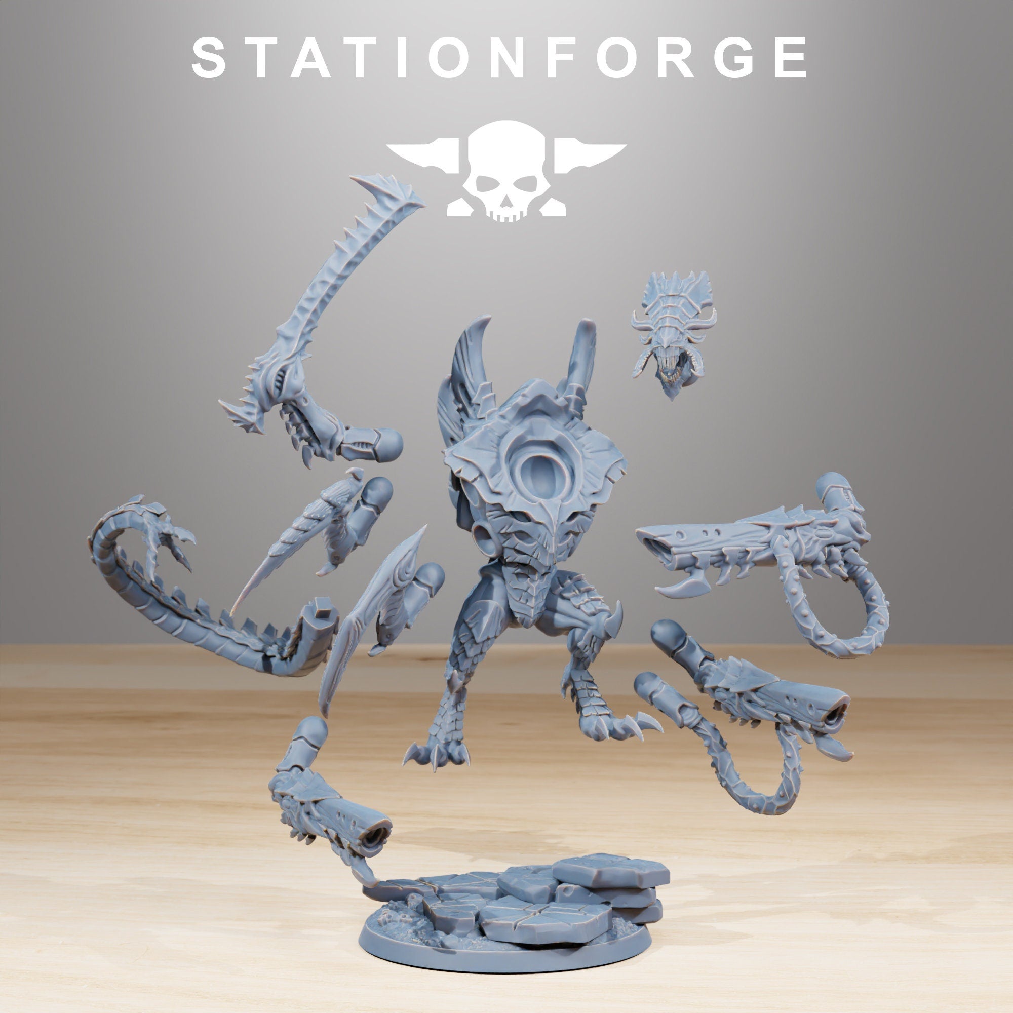 Xenarid Nyxar from StationForge 2 Tabletop Miniatures on 60mm Base