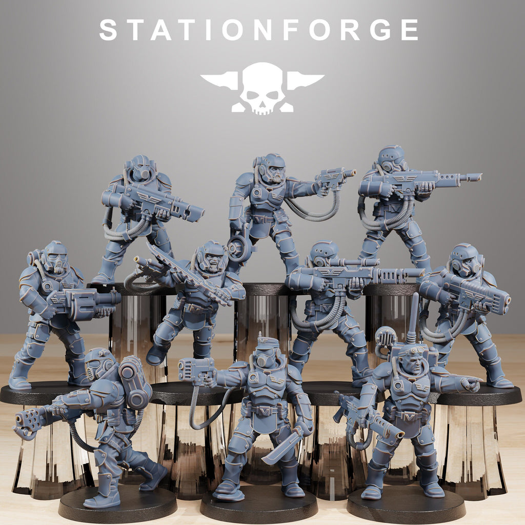 Vaskar Commandos von StationForge/10 Tabletop Miniatures+ gratis bases