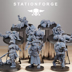 Scavenger Wounded+ Scavenger Commander von StationForge/ Tabletop Miniatur (9 Figuren in Set